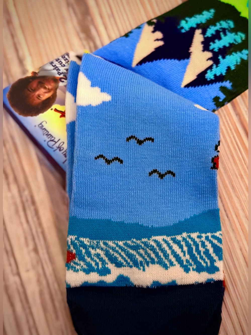 Bob Ross Crew 2 Pack Unisex Crew Socks- NWT
